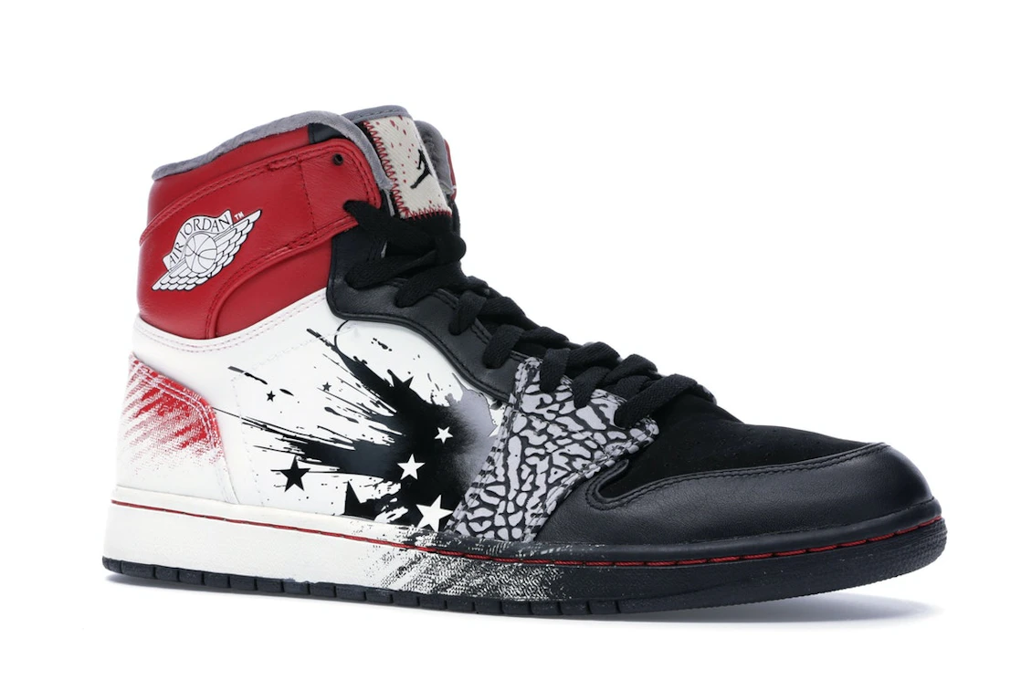 Vue 4 de Jordan 1 Retro Dave White Wings for the Future