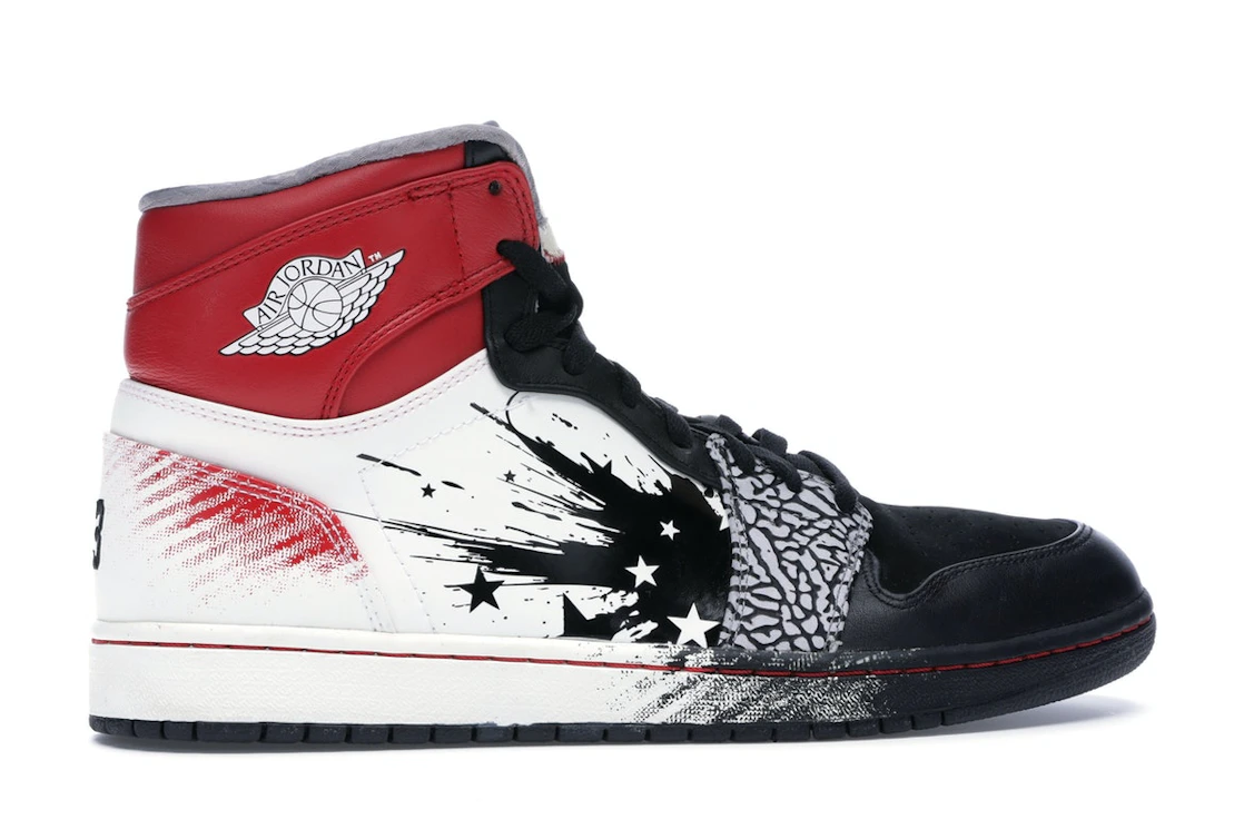 Vue 36 de Jordan 1 Retro Dave White Wings for the Future
