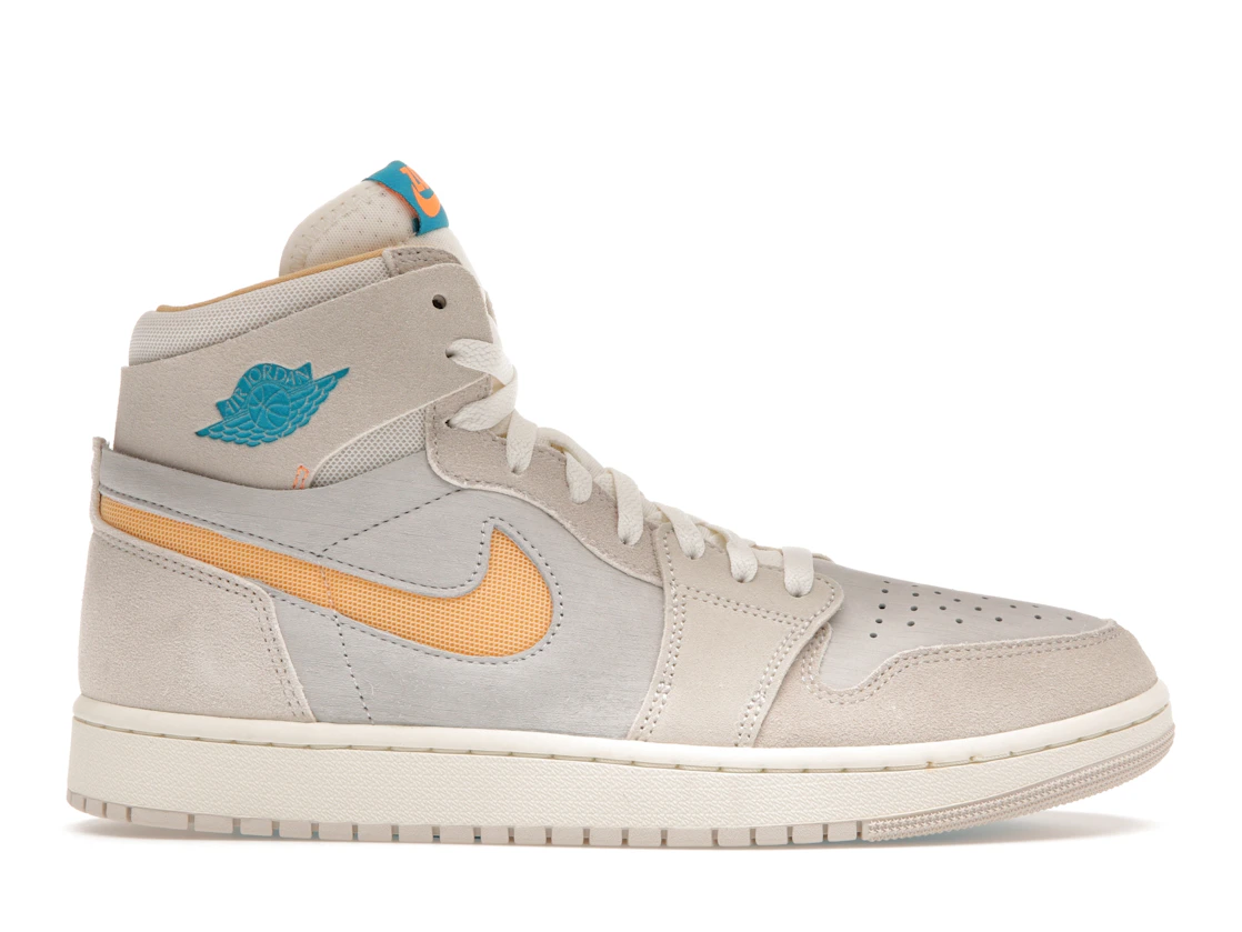 Vue 1 de Jordan 1 Zoom CMFT 2 Orewood Brown Bright Citrus Sail