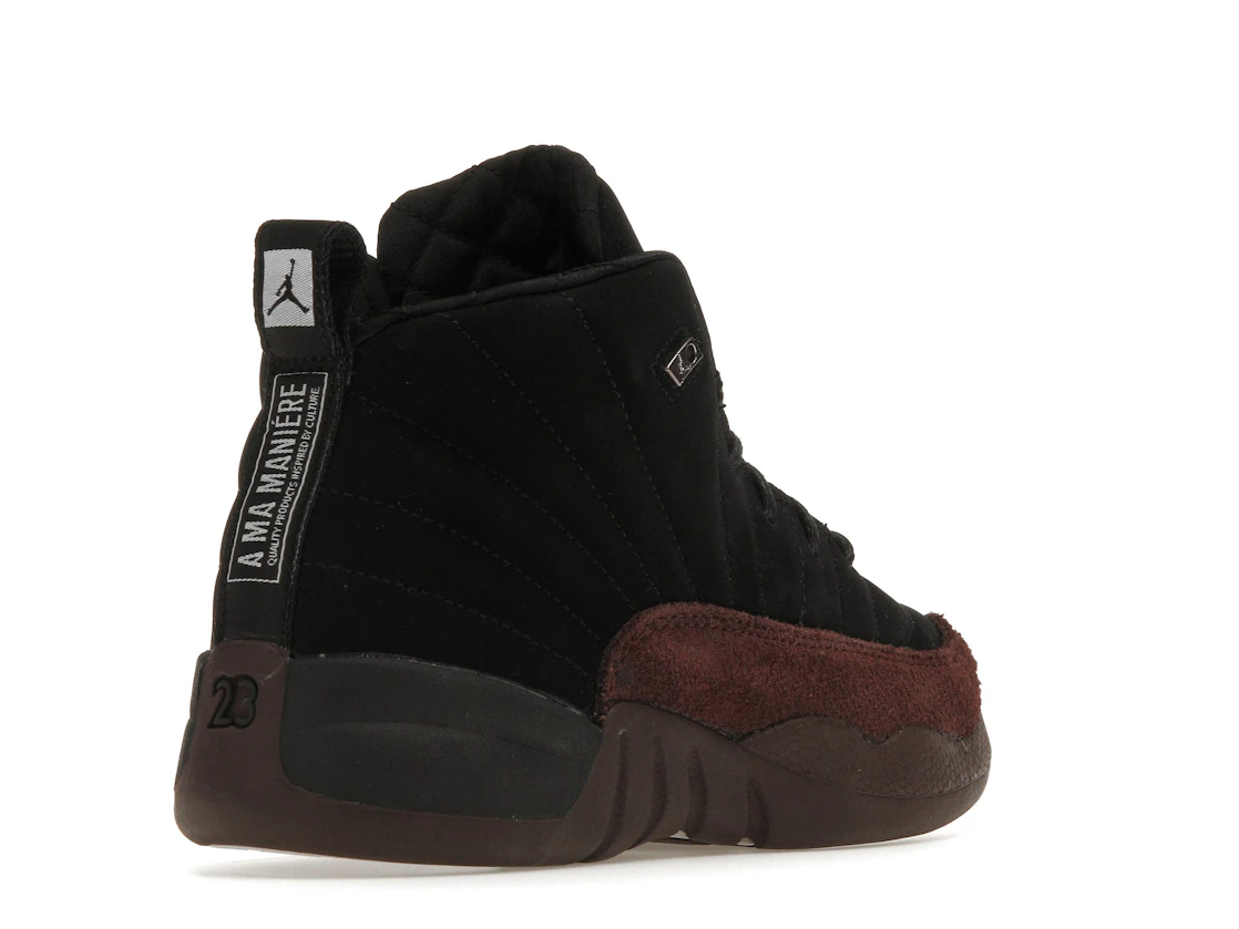 Vue 32 de Jordan 12 Retro SP A Ma Maniére Black (PS)