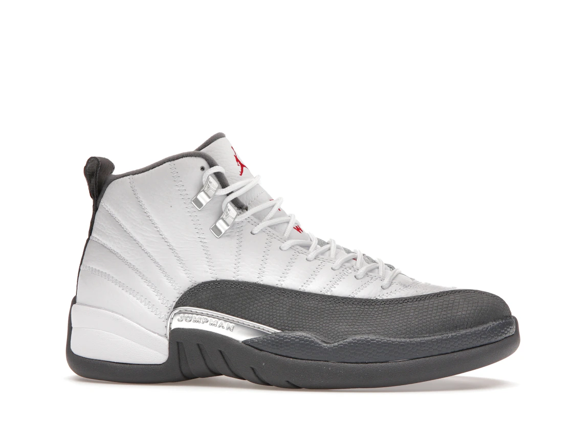 Vue 2 de Jordan 12 Retro White Dark Grey