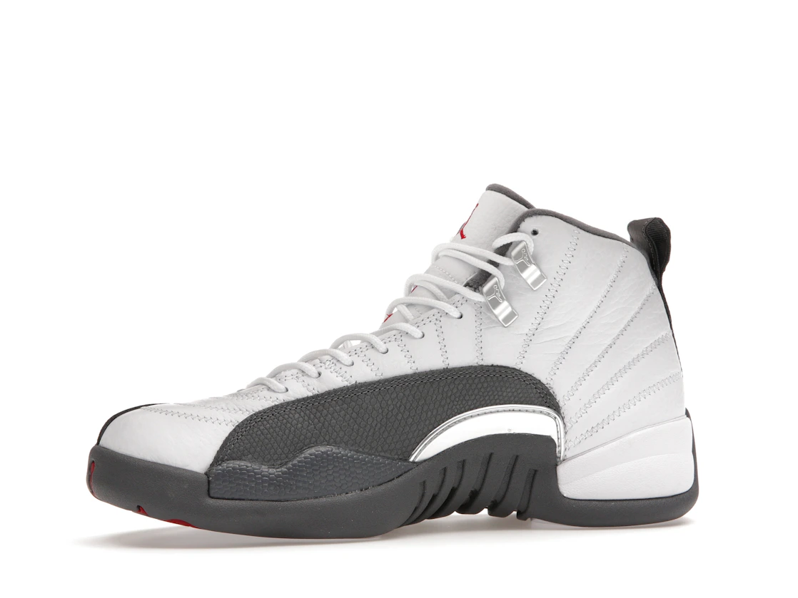 Vue 17 de Jordan 12 Retro White Dark Grey