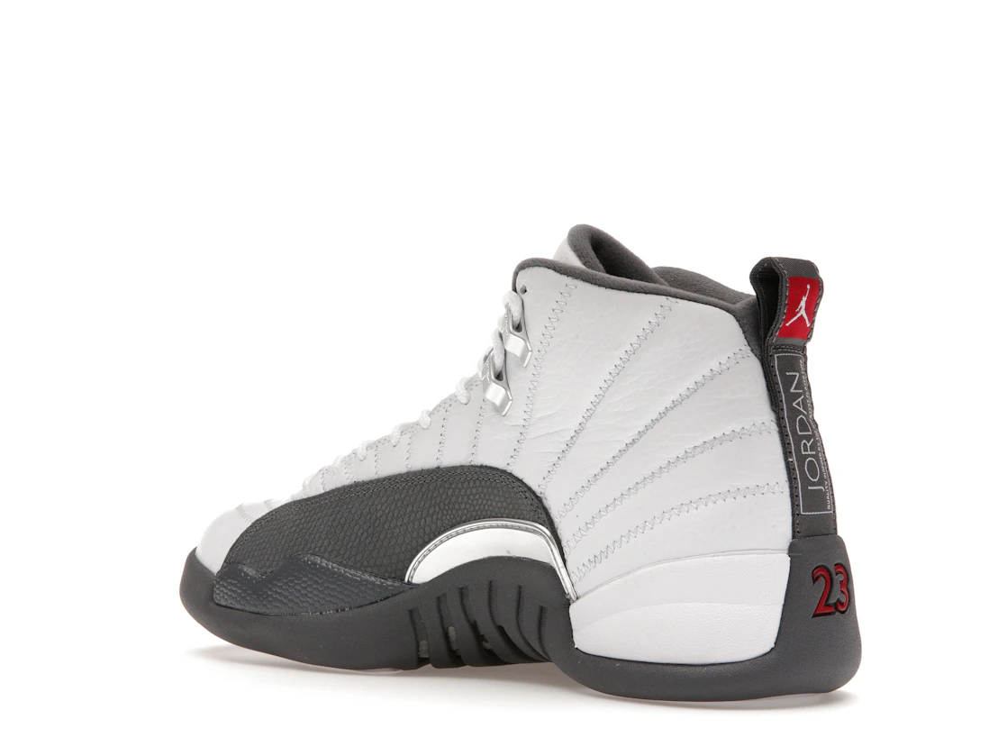 Vue 23 de Jordan 12 Retro White Dark Grey