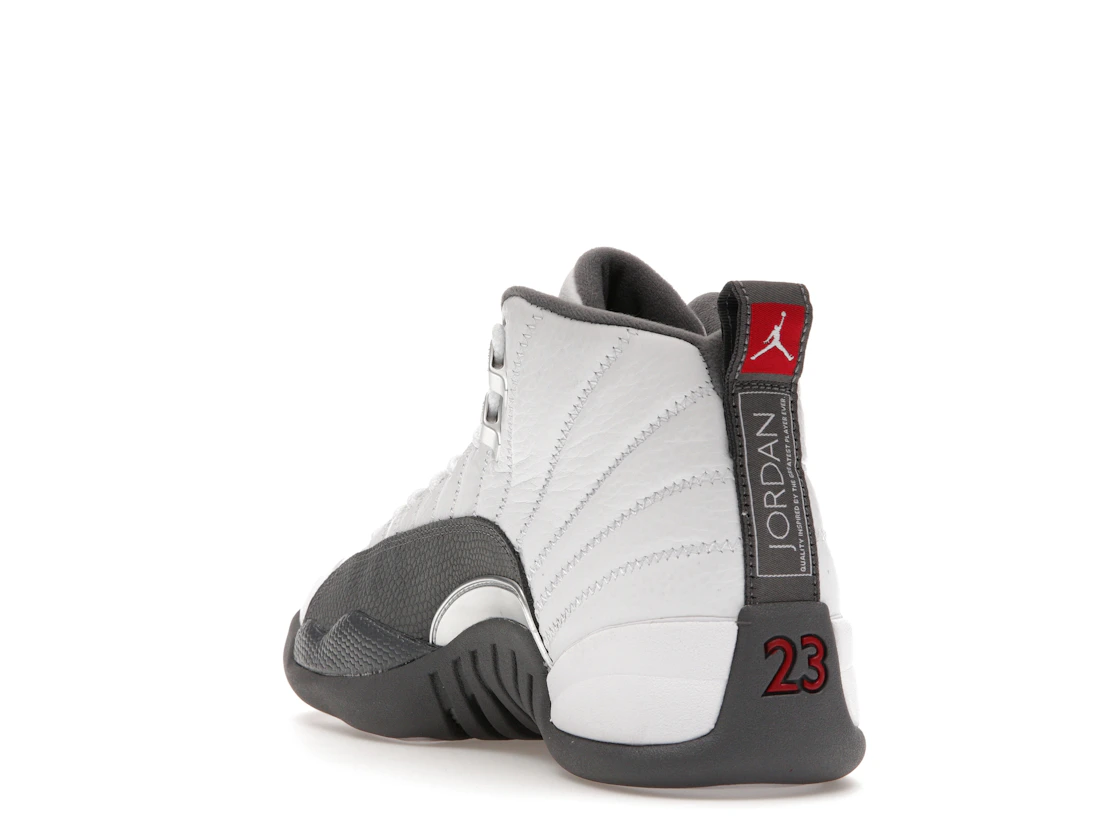 Vue 25 de Jordan 12 Retro White Dark Grey