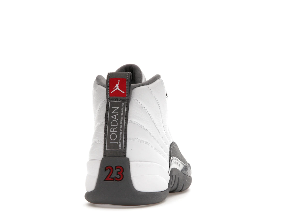 Vue 29 de Jordan 12 Retro White Dark Grey
