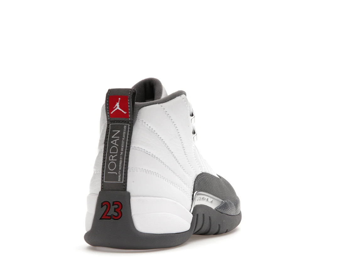Vue 30 de Jordan 12 Retro White Dark Grey