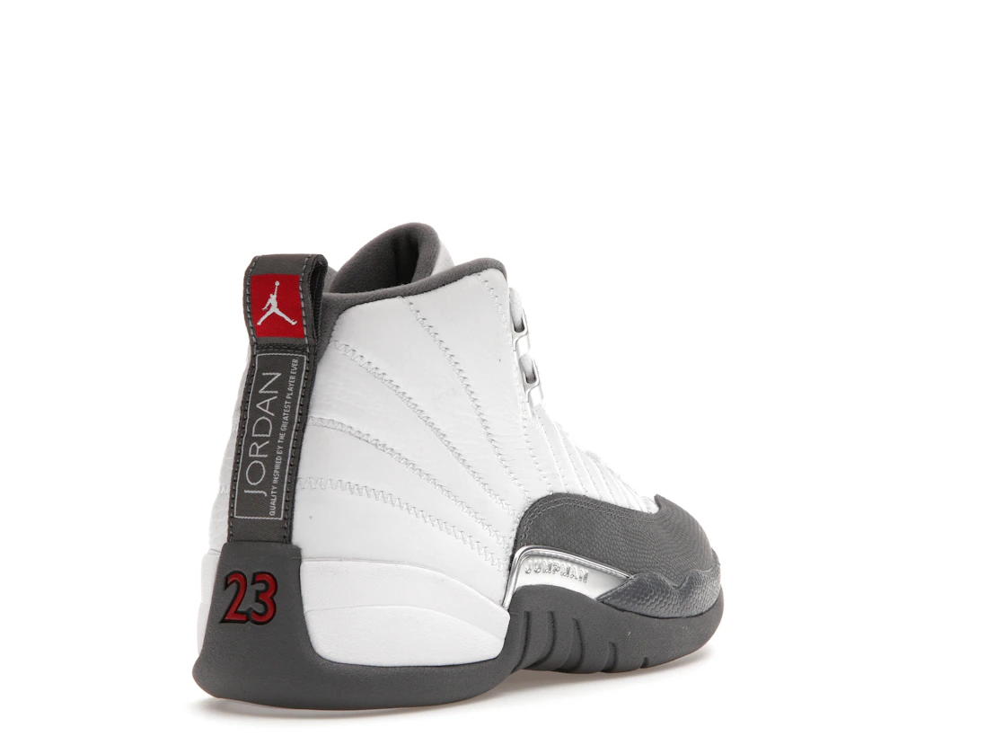 Vue 31 de Jordan 12 Retro White Dark Grey