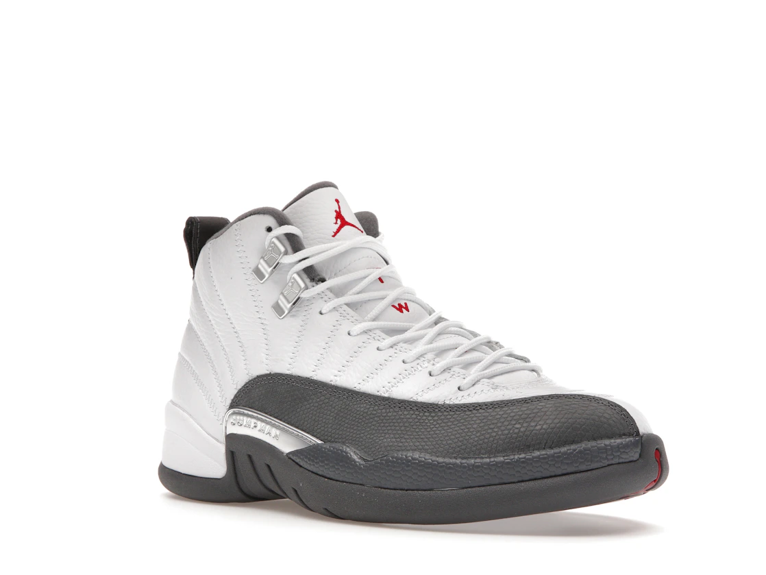 Vue 5 de Jordan 12 Retro White Dark Grey