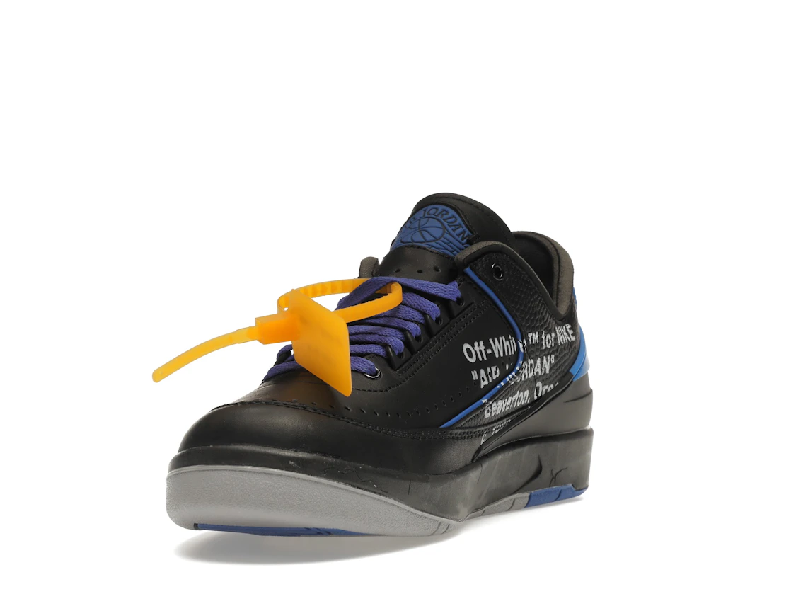 Vue 13 de Jordan 2 Retro Low SP Off-White Black Blue