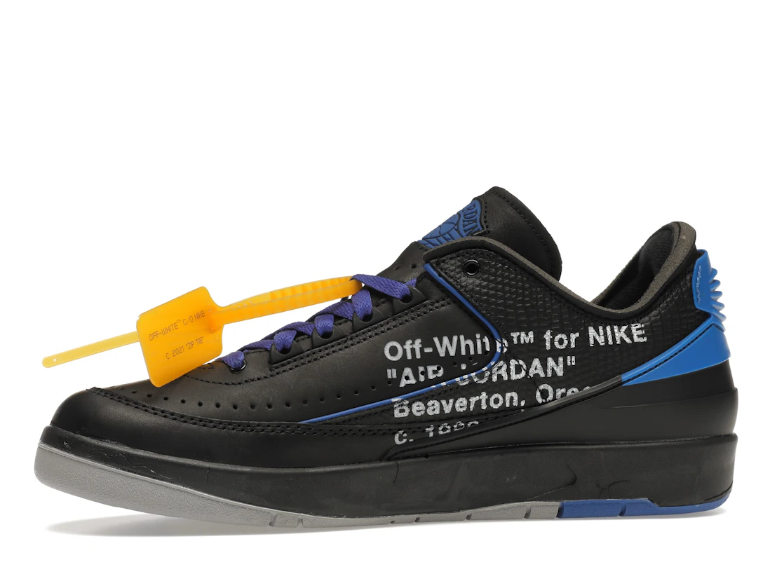 Vue 18 de Jordan 2 Retro Low SP Off-White Black Blue