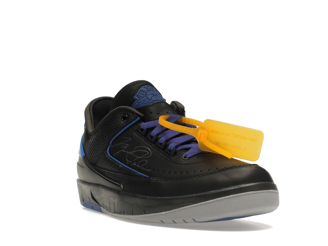 Vue 7 de Jordan 2 Retro Low SP Off-White Black Blue