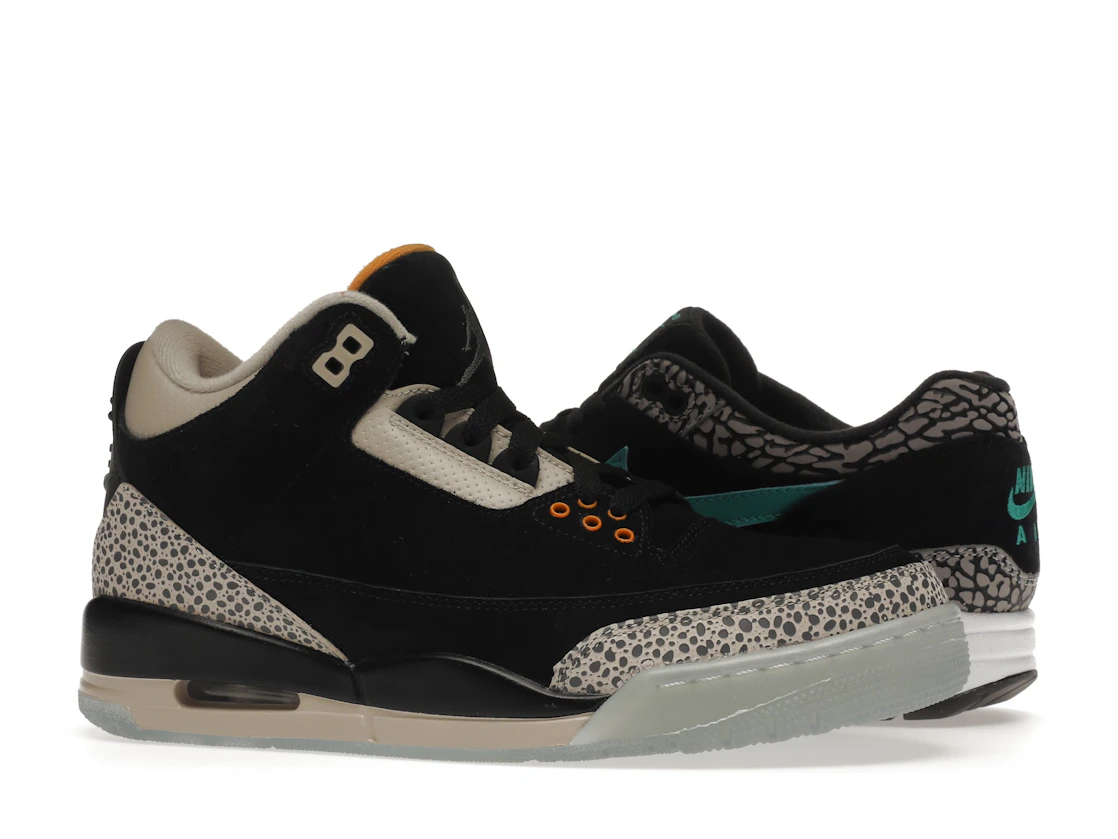 Vue 3 de Jordan 3 Retro & Nike Air Max 1 atmos Pack