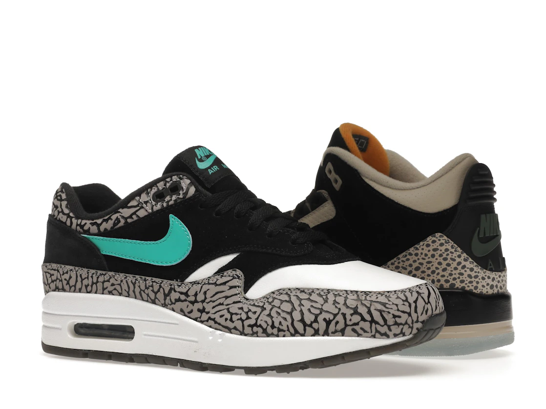 Vue 22 de Jordan 3 Retro & Nike Air Max 1 atmos Pack