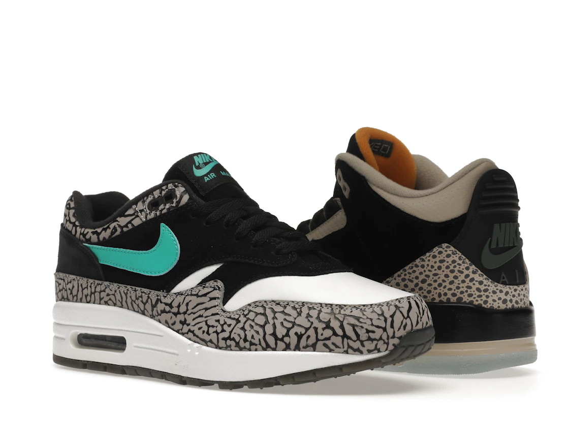 Vue 23 de Jordan 3 Retro & Nike Air Max 1 atmos Pack