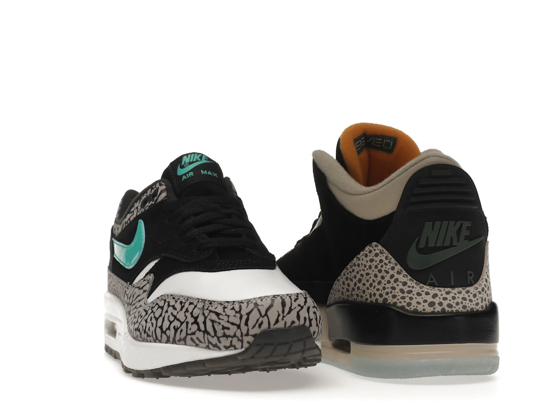 Vue 26 de Jordan 3 Retro & Nike Air Max 1 atmos Pack