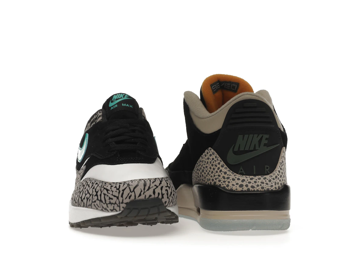Vue 27 de Jordan 3 Retro & Nike Air Max 1 atmos Pack