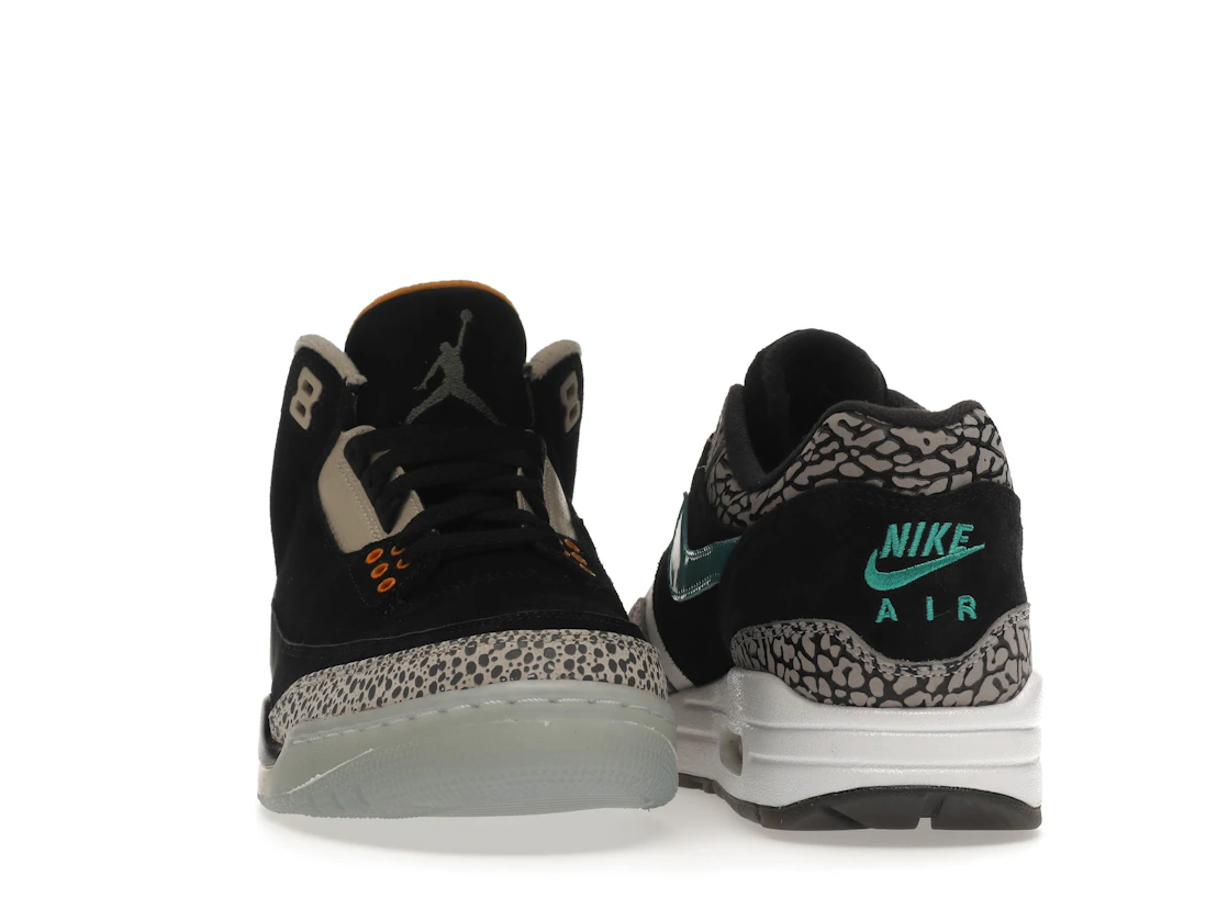 Vue 9 de Jordan 3 Retro & Nike Air Max 1 atmos Pack