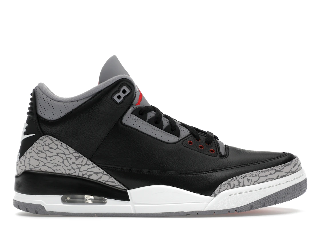 Vue 1 de Jordan 3 Retro OG Black Cement (2024)