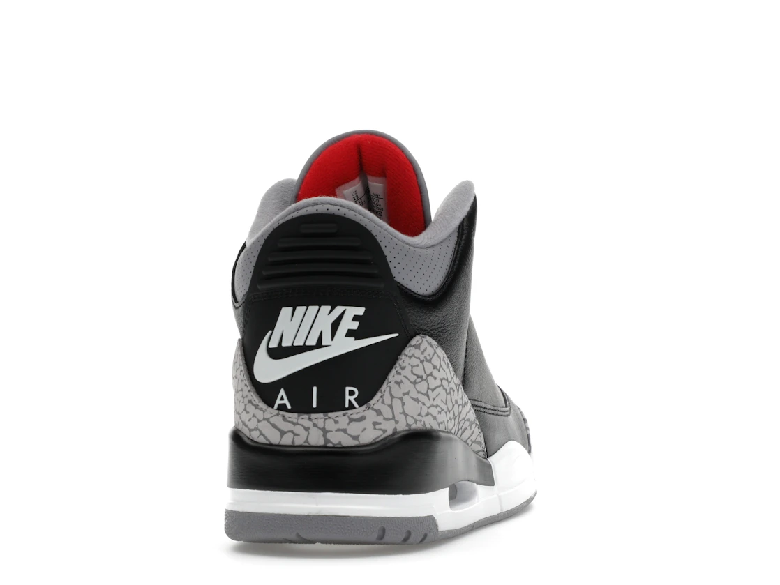 Vue 29 de Jordan 3 Retro OG Black Cement (2024)
