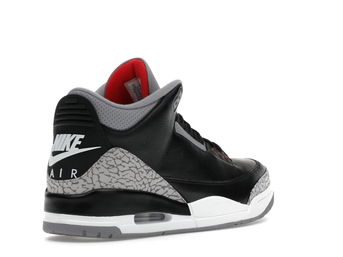 Vue 32 de Jordan 3 Retro OG Black Cement (2024)