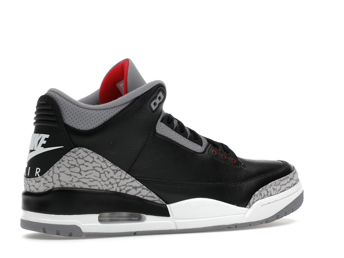 Vue 34 de Jordan 3 Retro OG Black Cement (2024)