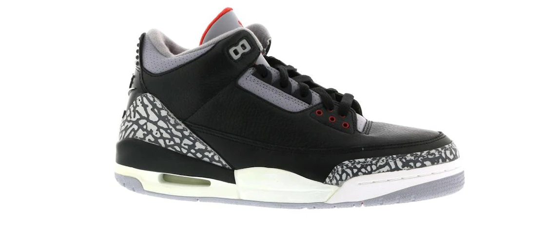 Vue 2 de Jordan 3 Retro Black Cement (2001)