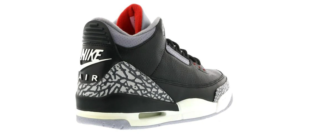 Vue 23 de Jordan 3 Retro Black Cement (2001)