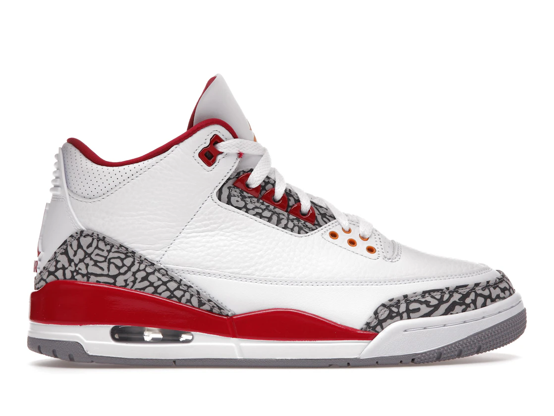 Vue 1 de Jordan 3 Retro Cardinal Red