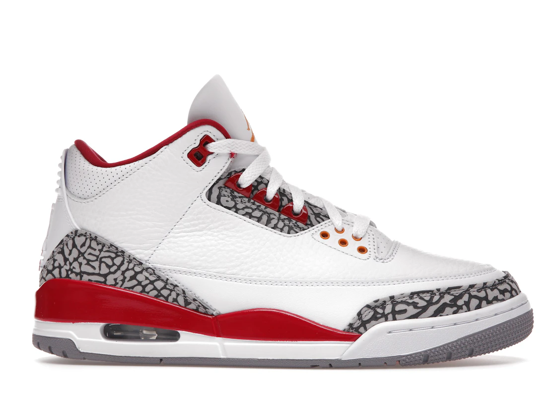 Vue 2 de Jordan 3 Retro Cardinal Red