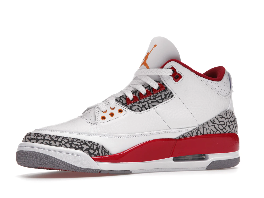 Vue 17 de Jordan 3 Retro Cardinal Red