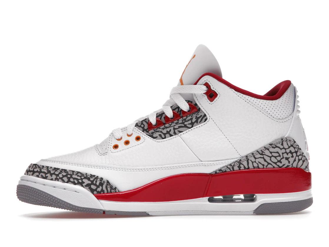 Vue 19 de Jordan 3 Retro Cardinal Red