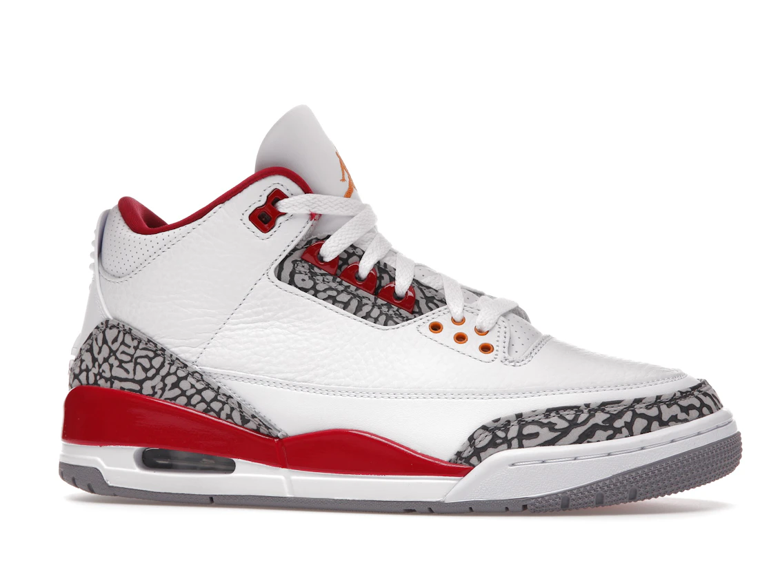 Vue 3 de Jordan 3 Retro Cardinal Red