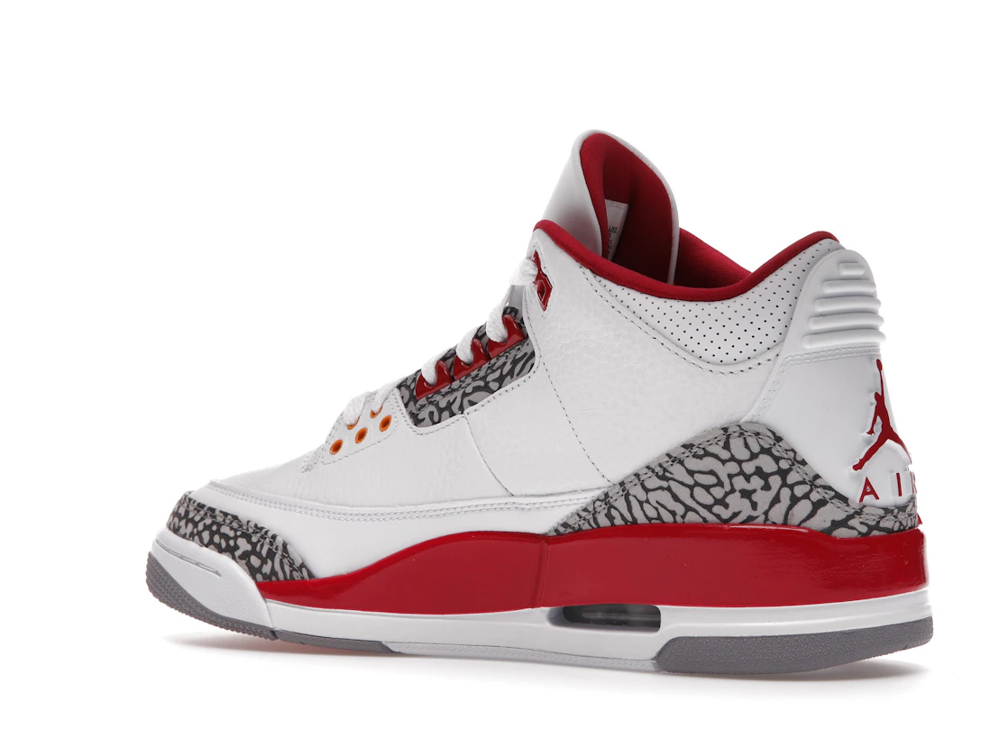 Vue 23 de Jordan 3 Retro Cardinal Red