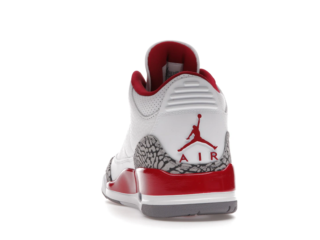Vue 27 de Jordan 3 Retro Cardinal Red