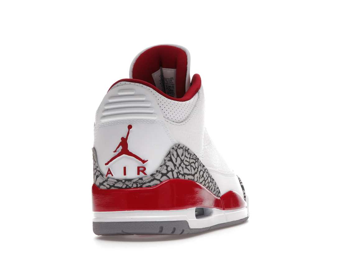 Vue 30 de Jordan 3 Retro Cardinal Red
