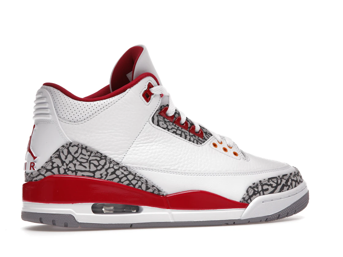 Vue 35 de Jordan 3 Retro Cardinal Red