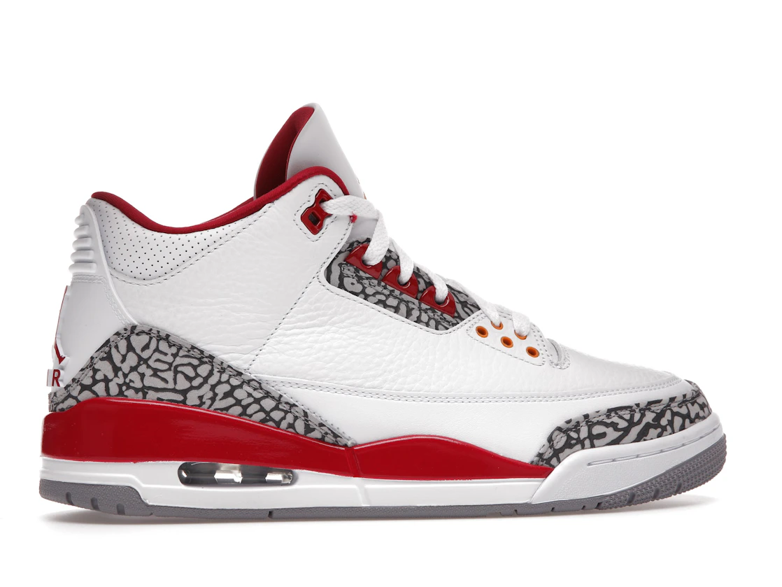 Vue 36 de Jordan 3 Retro Cardinal Red