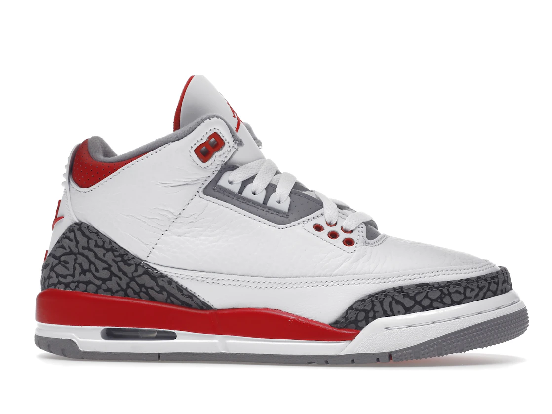 Vue 2 de Jordan 3 Retro Fire Red (2022) (GS)