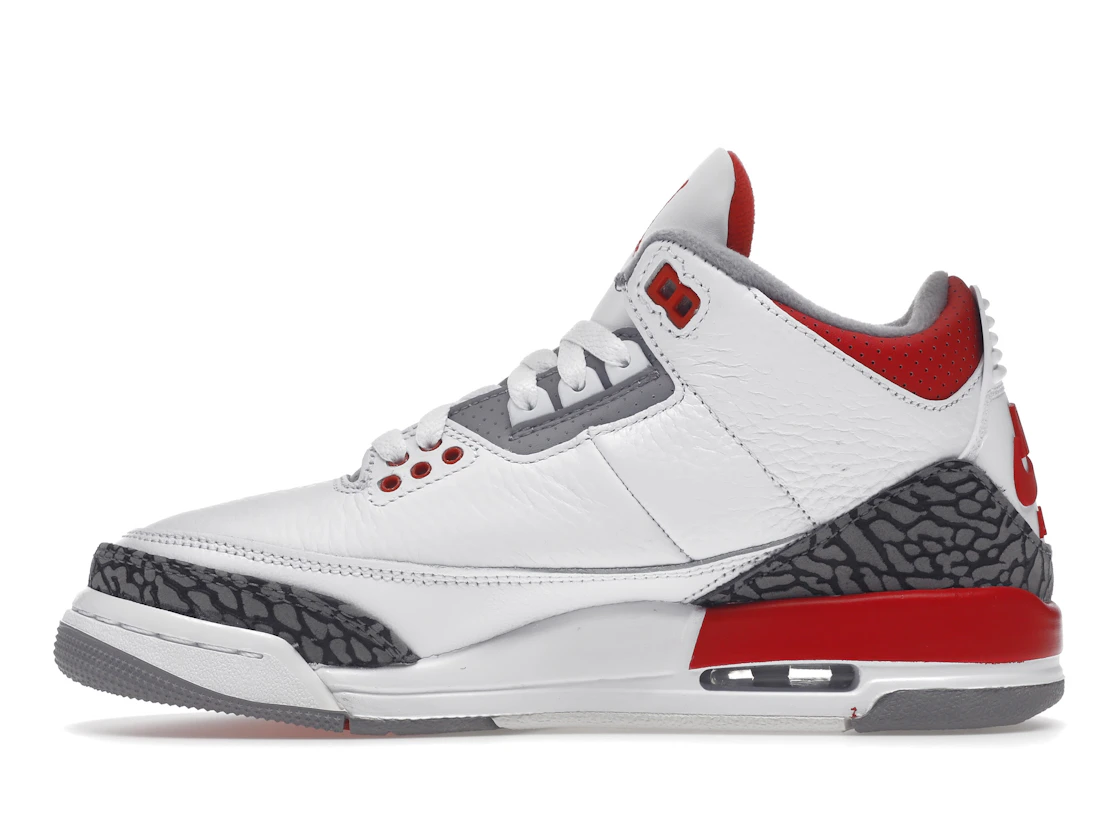 Vue 19 de Jordan 3 Retro Fire Red (2022) (GS)