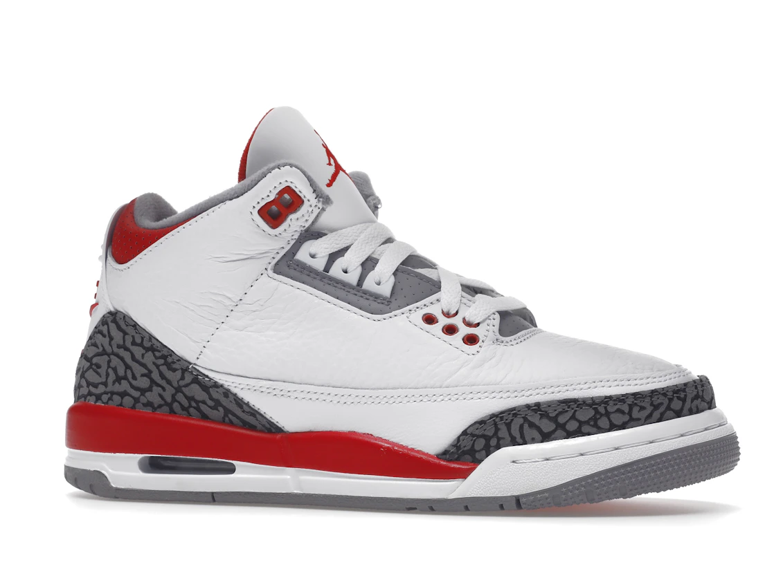 Vue 3 de Jordan 3 Retro Fire Red (2022) (GS)