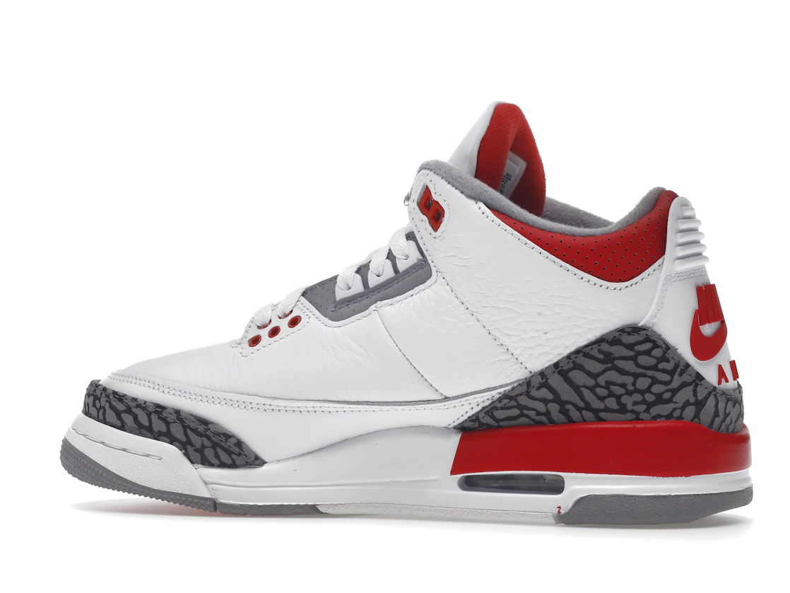 Vue 21 de Jordan 3 Retro Fire Red (2022) (GS)
