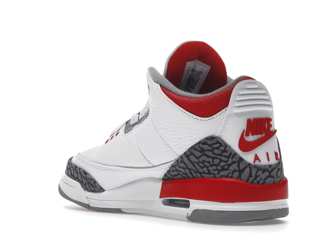 Vue 24 de Jordan 3 Retro Fire Red (2022) (GS)