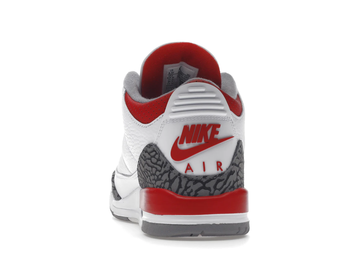 Vue 27 de Jordan 3 Retro Fire Red (2022) (GS)