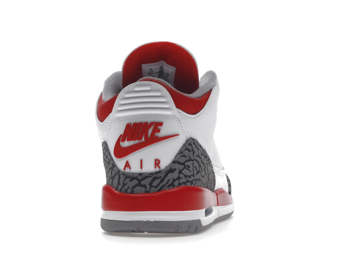 Vue 29 de Jordan 3 Retro Fire Red (2022) (GS)