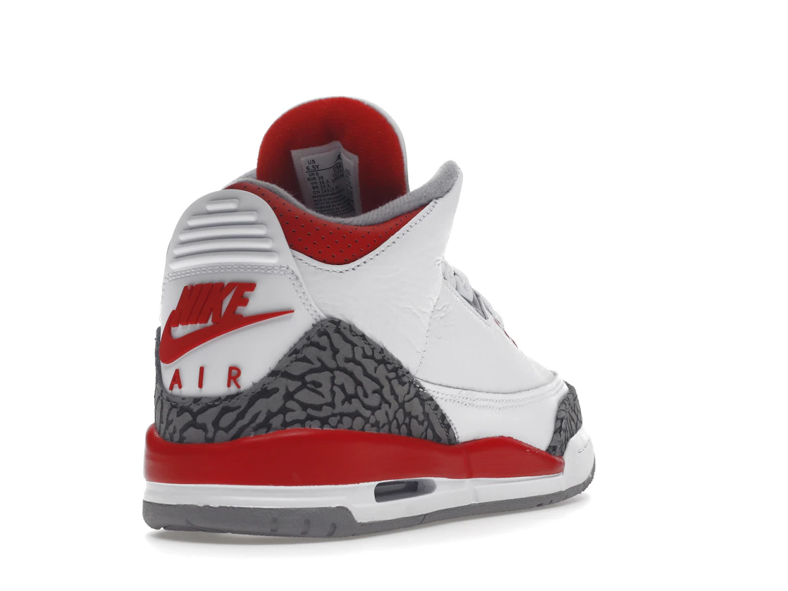 Vue 31 de Jordan 3 Retro Fire Red (2022) (GS)