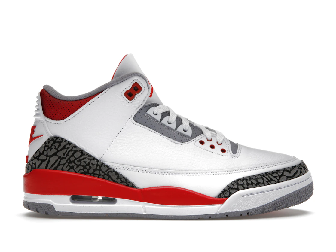 Vue 1 de Jordan 3 Retro Fire Red (2022)