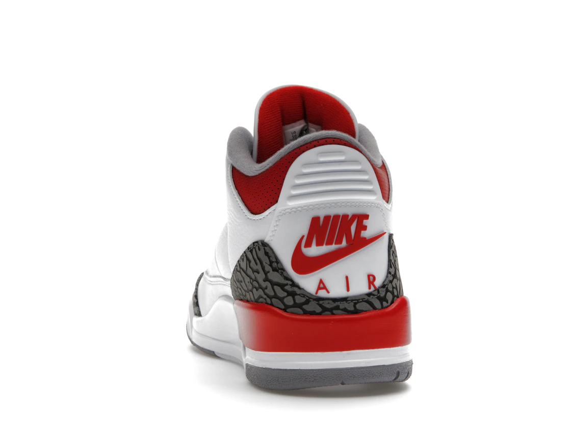 Vue 27 de Jordan 3 Retro Fire Red (2022)