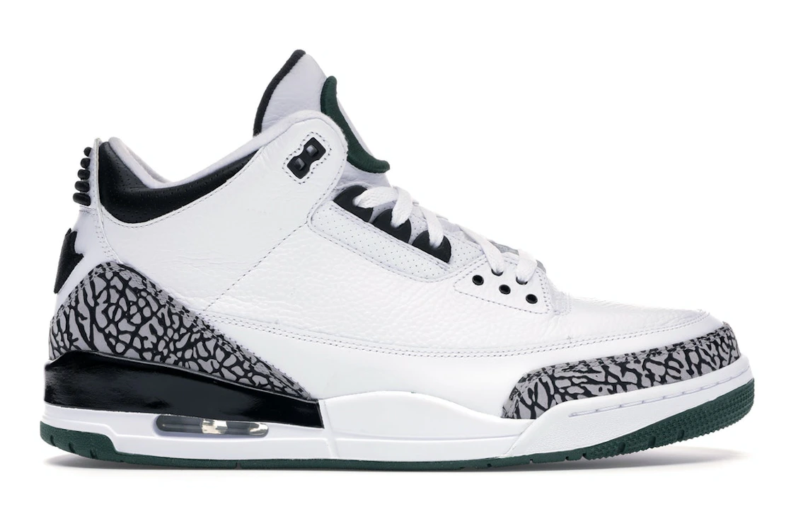 Vue 1 de Jordan 3 Retro Oregon Ducks Pit Crew White
