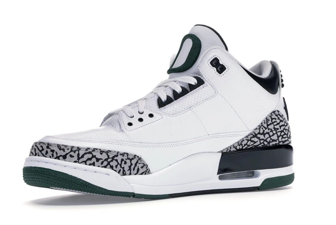 Vue 16 de Jordan 3 Retro Oregon Ducks Pit Crew White