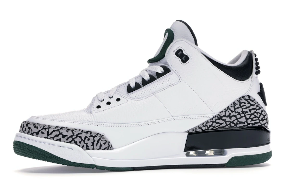 Vue 18 de Jordan 3 Retro Oregon Ducks Pit Crew White